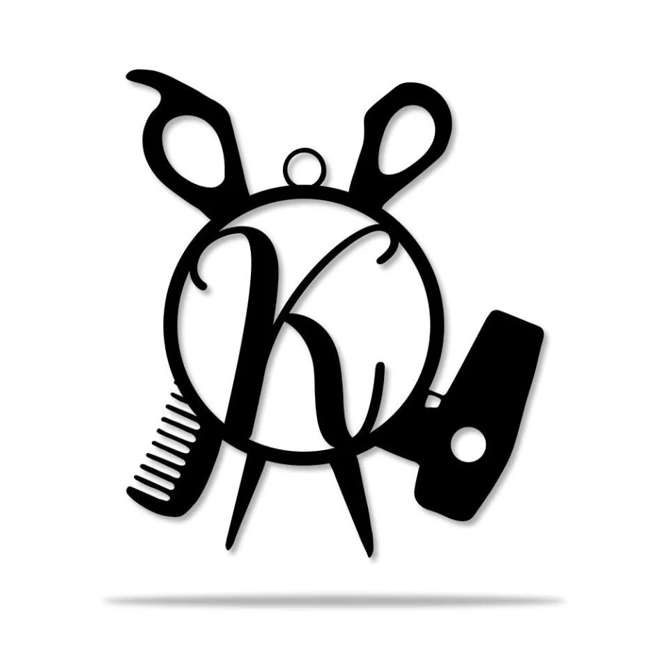Personalized Hairstylist Salon - Custom Letter Monogram - Cut Metal Sign - Gift for Hairstylist/Hair Salon Owner - Image 3