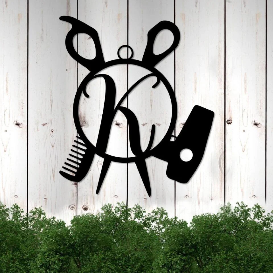Personalized Hairstylist Salon - Custom Letter Monogram - Cut Metal Sign - Gift for Hairstylist/Hair Salon Owner - Image 6