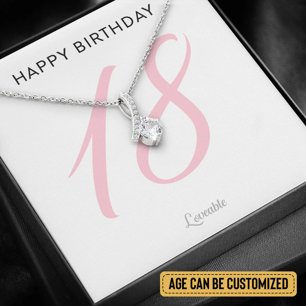 Happy 18th Birthday - Personalized Necklace - Birthday Gifts for Daughter - Image 2