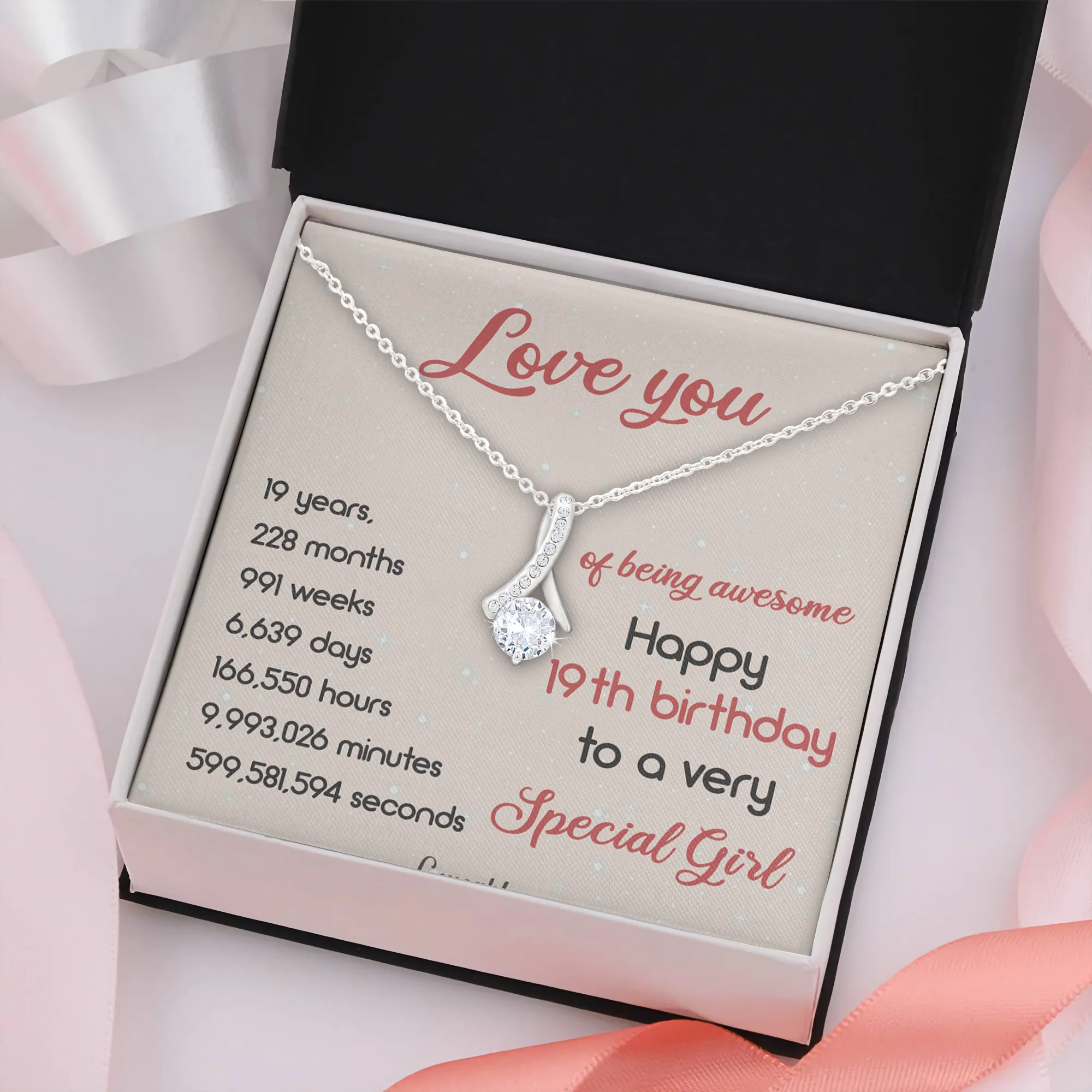 Happy 19th Birthday Special Necklace Birthday Gift For Daughter - Image 2