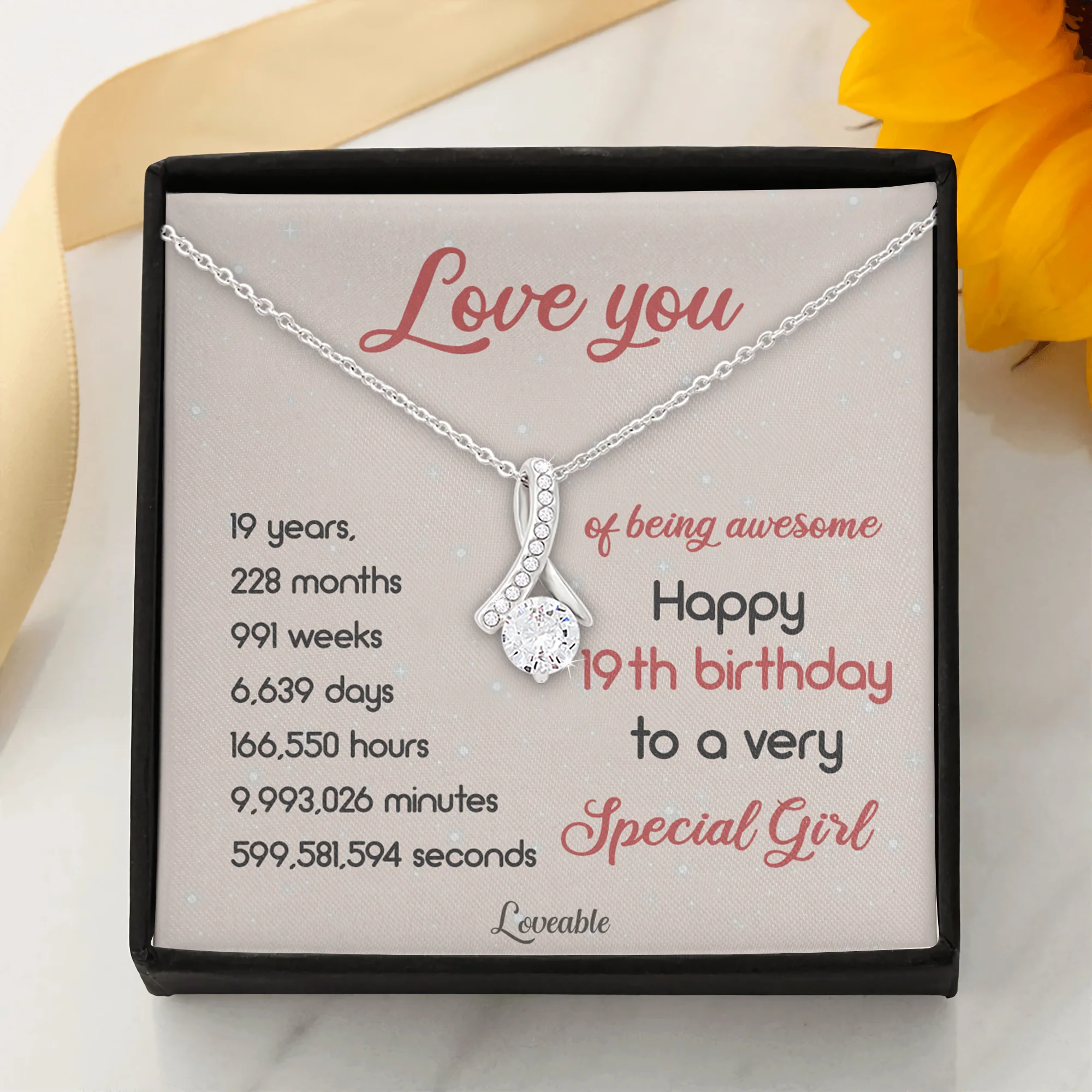 Happy 19th Birthday Special Necklace Birthday Gift For Daughter - Image 4