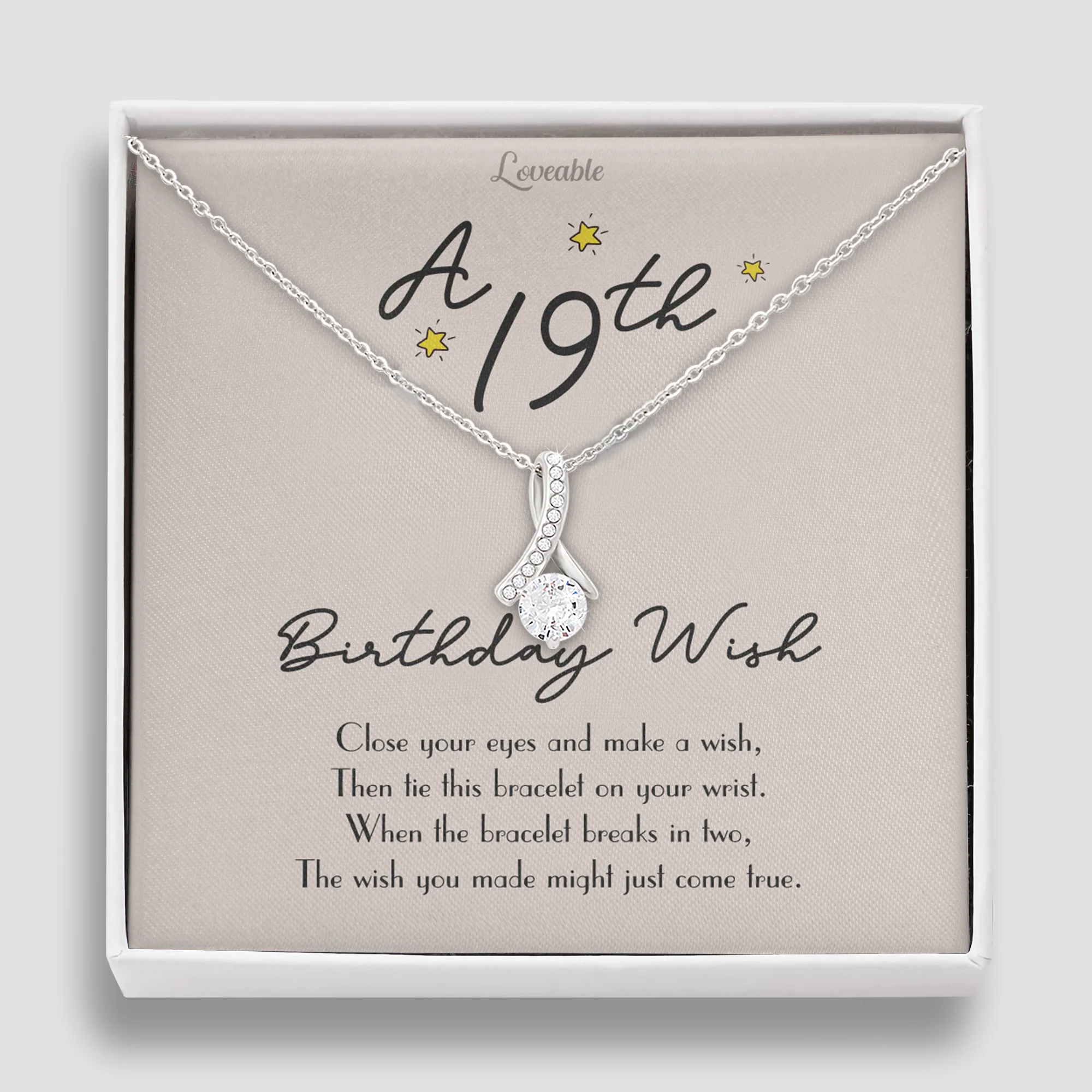 Happy 19th Birthday Special Necklace Birthday Gift For Her