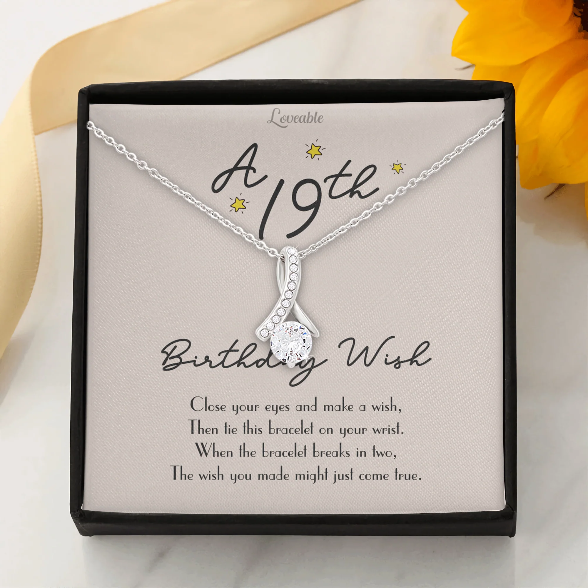 Happy 19th Birthday Special Necklace Birthday Gift For Her - Image 4