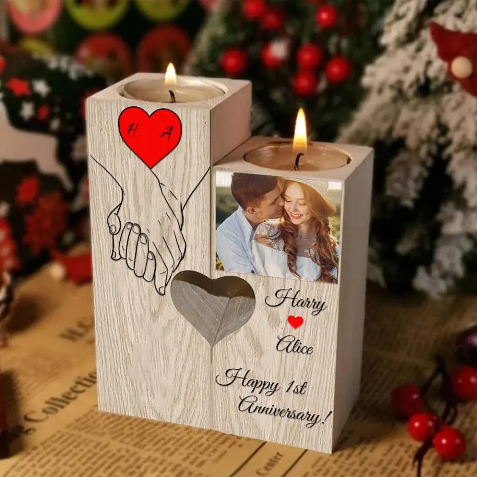 Happy 1st Anniversary | Personalized Candle Holder - Image 7
