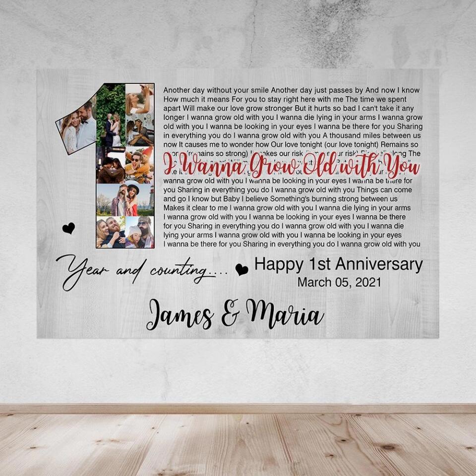 Happy 1st Year Anniversary And Counting Custom Canvas Poster Valentine's Day Gifts - Image 11