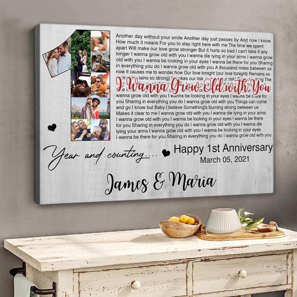 Happy 1st Year Anniversary And Counting Custom Canvas Poster Valentine's Day Gifts - Image 4