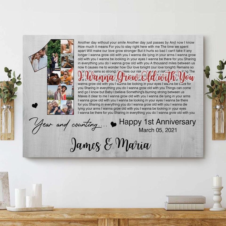 Happy 1st Year Anniversary And Counting Custom Canvas Poster Valentine's Day Gifts - Image 5