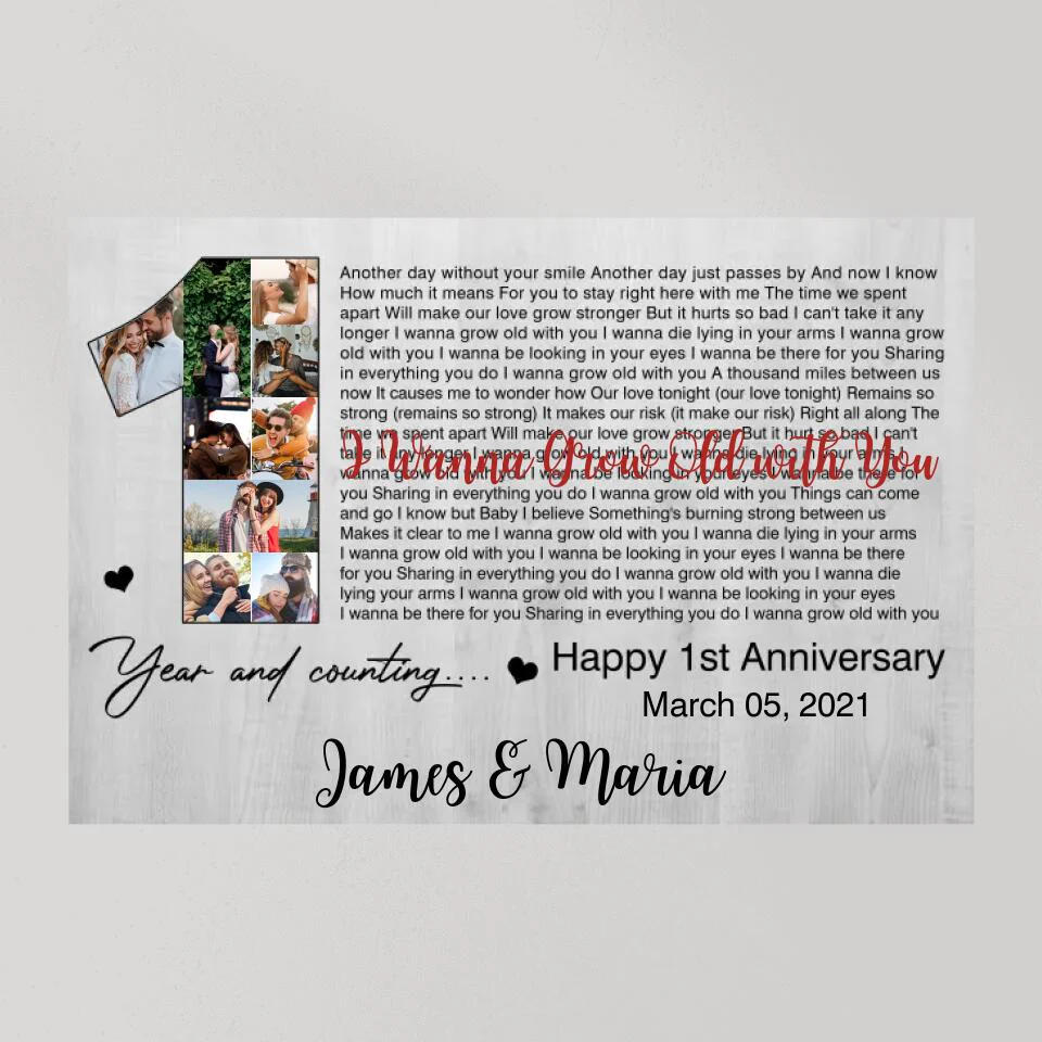 Happy 1st Year Anniversary And Counting Custom Canvas Poster Valentine's Day Gifts - Image 7