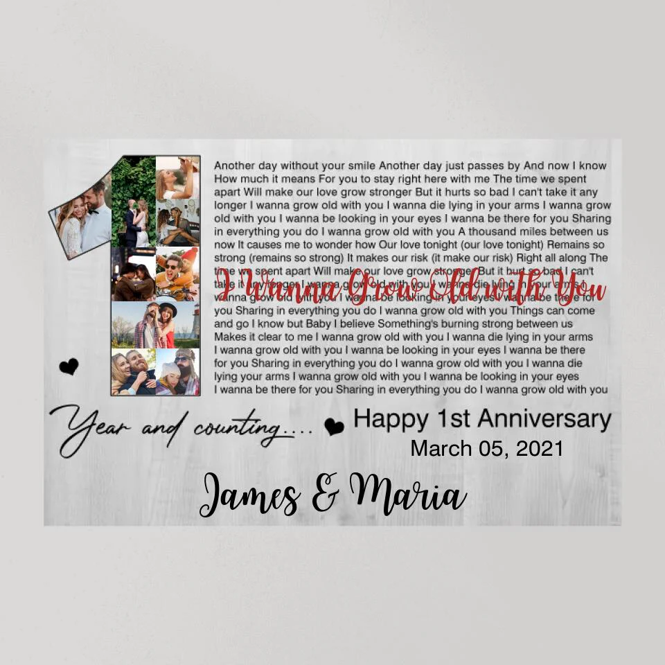 Happy 1st Year Anniversary And Counting Custom Canvas Poster Valentine's Day Gifts - Image 8
