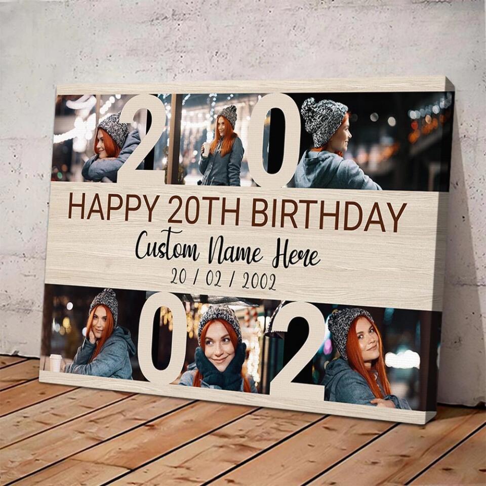 Happy 20th Birthday Custom Canvas Poster Birthday Gift For Daughter - Image 4