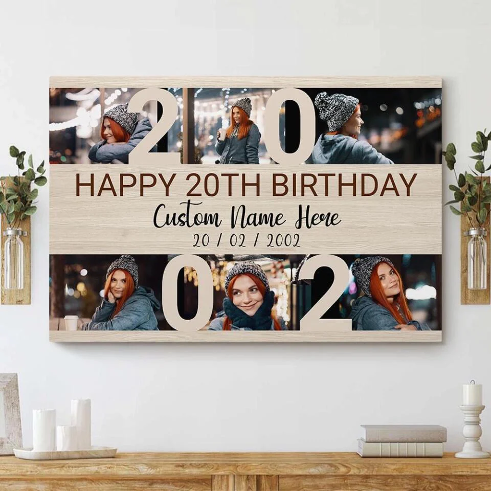 Happy 20th Birthday Custom Canvas Poster Birthday Gift For Daughter - Image 5