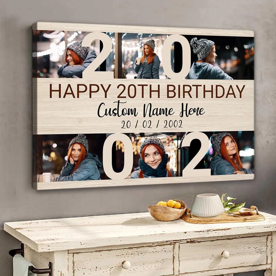 Happy 20th Birthday Custom Canvas Poster Birthday Gift For Daughter - Image 6