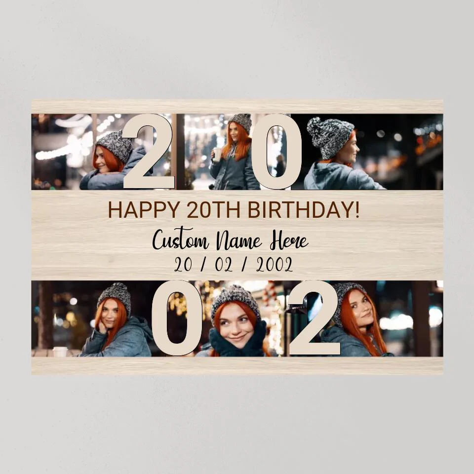 Happy 20th Birthday Custom Canvas Poster Birthday Gift For Daughter - Image 9