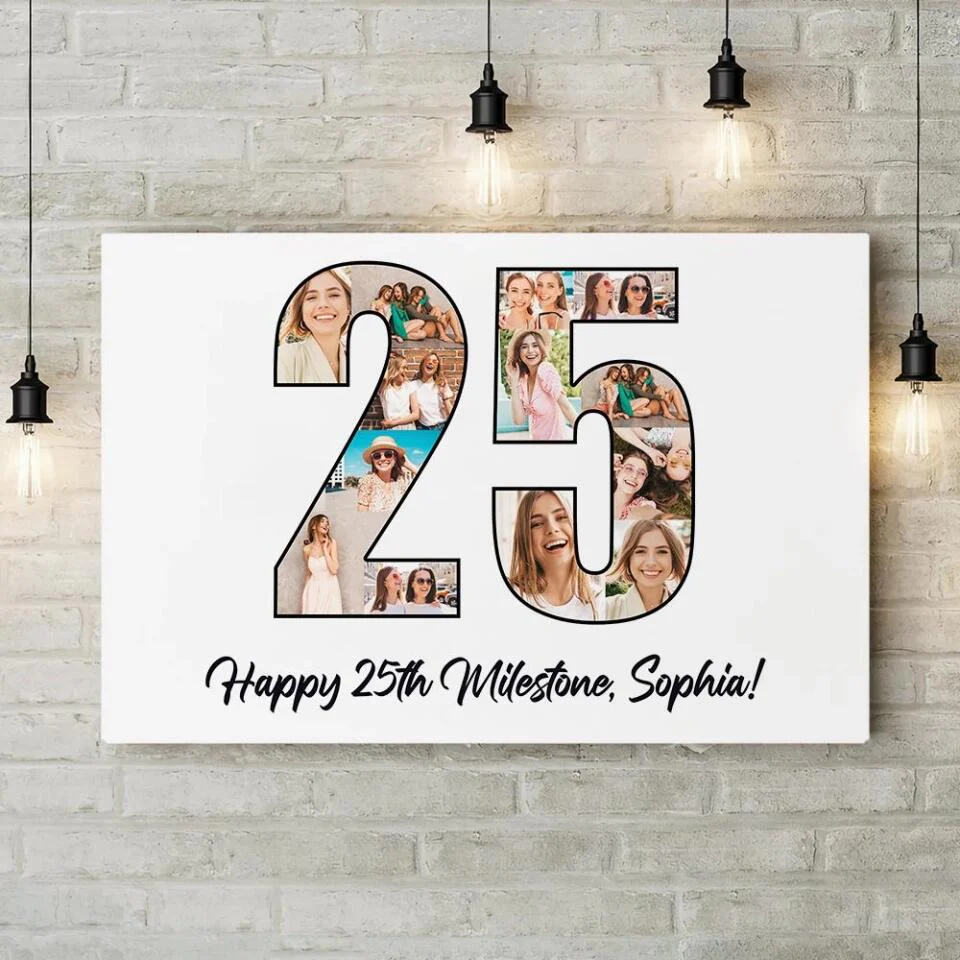 Happy 25th Birthday Milestone Custom Canvas Poster Birthday Gift For Daughter - Image 10
