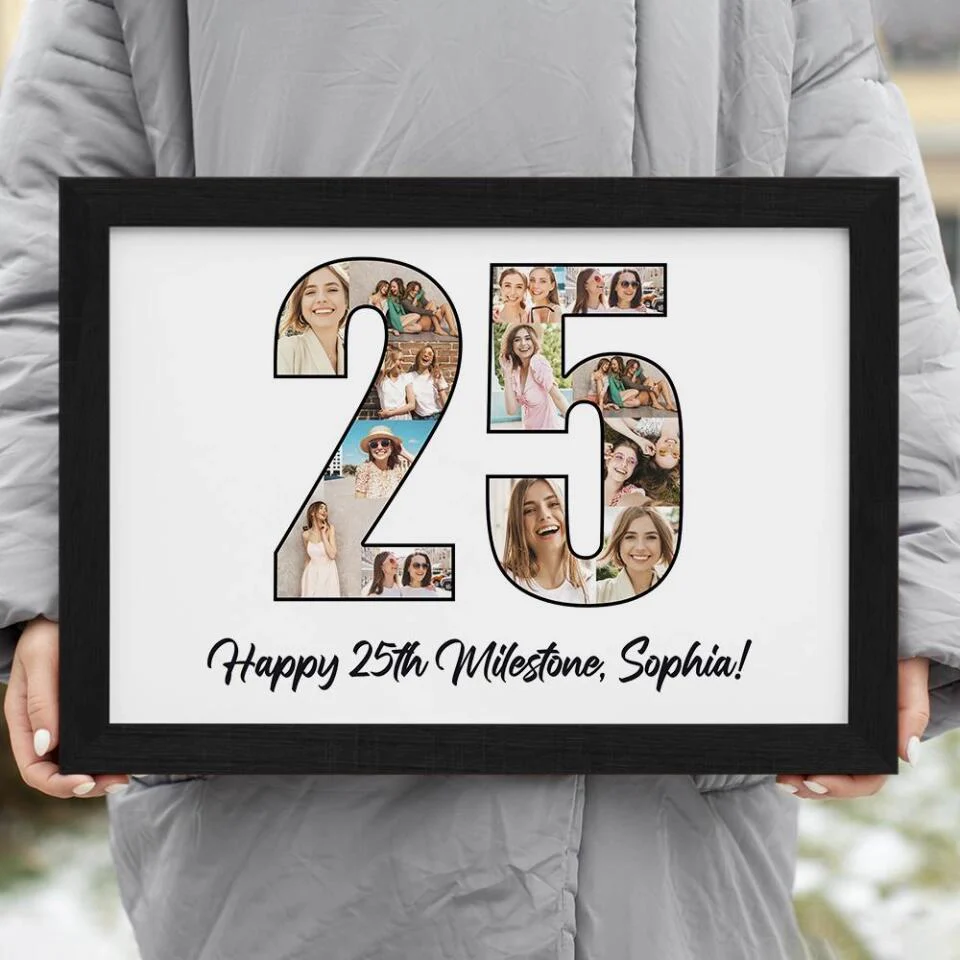 Happy 25th Birthday Milestone Custom Canvas Poster Birthday Gift For Daughter - Image 4
