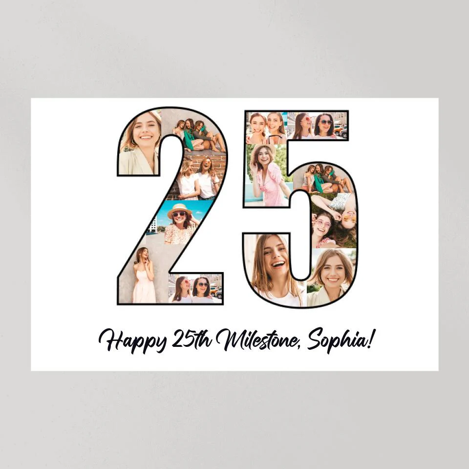 Happy 25th Birthday Milestone Custom Canvas Poster Birthday Gift For Daughter - Image 6