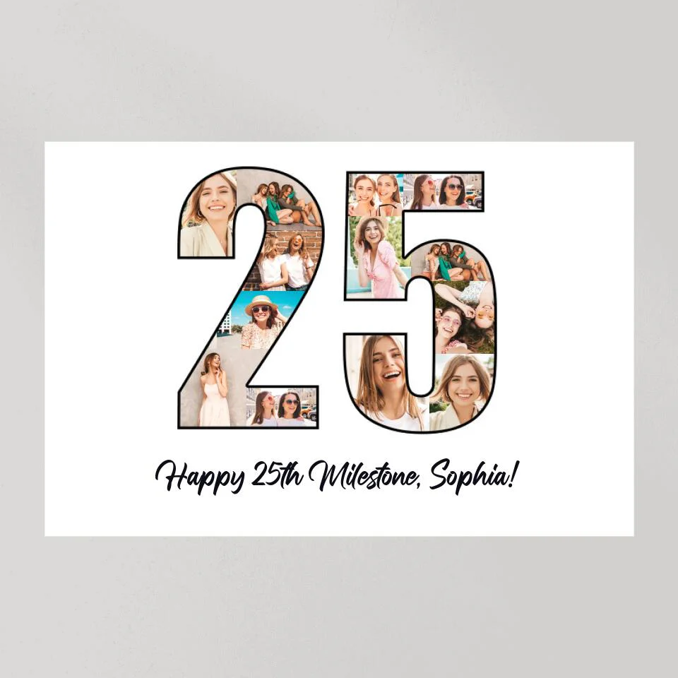 Happy 25th Birthday Milestone Custom Canvas Poster Birthday Gift For Daughter - Image 8