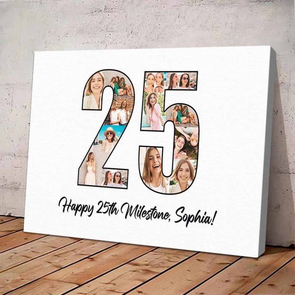 Happy 25th Birthday Milestone Custom Canvas Poster Birthday Gift For Daughter - Image 9