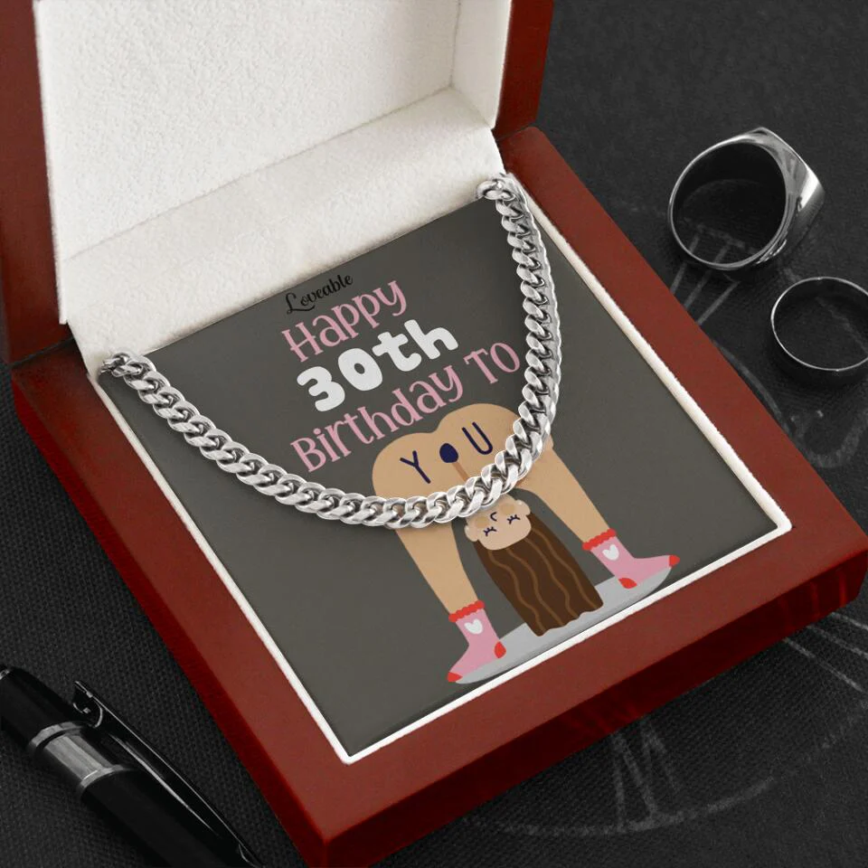 Happy 30th Birthday To You - Personalized Necklace With Message Card - Image 5