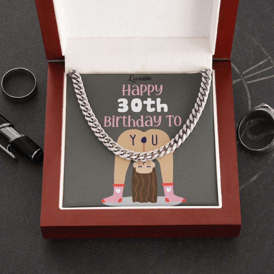Happy 30th Birthday To You - Personalized Necklace With Message Card - Image 6