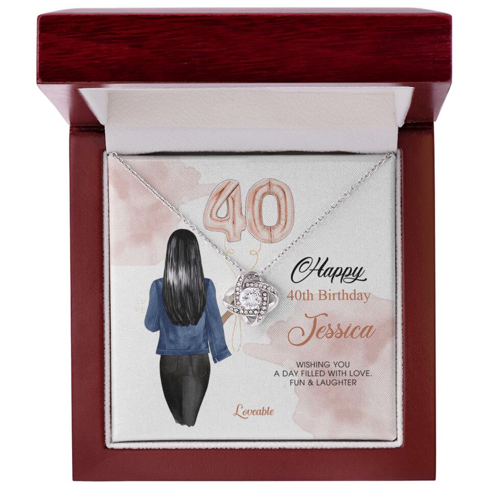Happy 40th Birthday Custom Necklace Birthday Gift For Her - Image 6