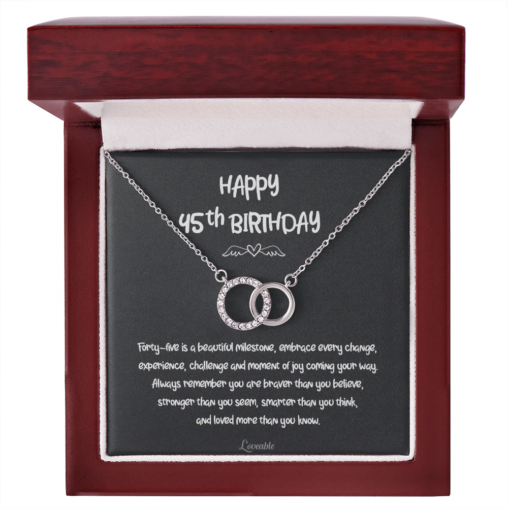 Happy 45th Birthday Personalized Necklace - Image 2