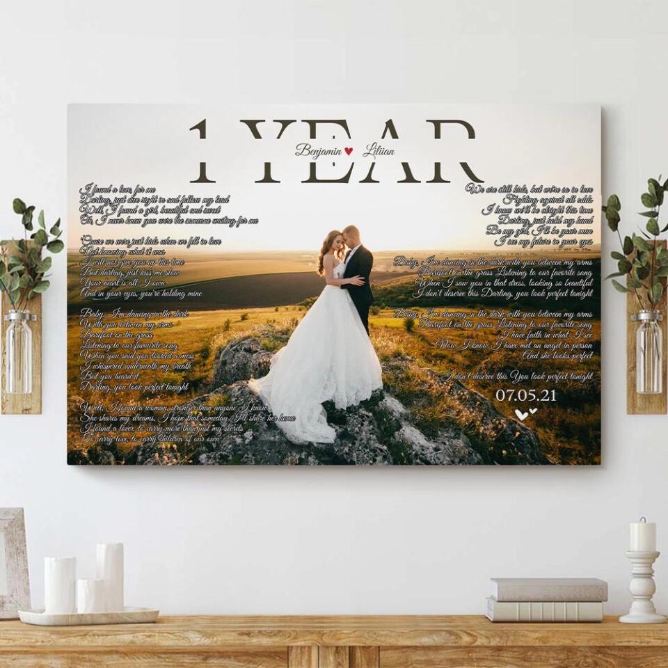 Happy Anniversary Favorite Song Lyrics Custom Canvas Poster Gift For Couples - Image 4