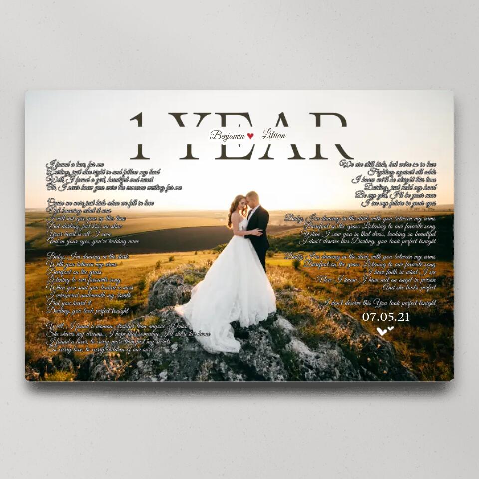 Happy Anniversary Favorite Song Lyrics Custom Canvas Poster Gift For Couples - Image 5
