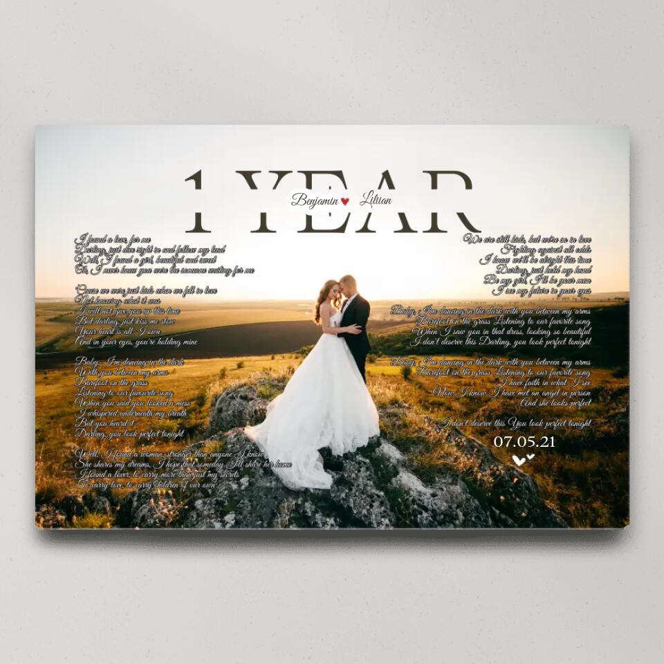 Happy Anniversary Favorite Song Lyrics Custom Canvas Poster Gift For Couples - Image 6