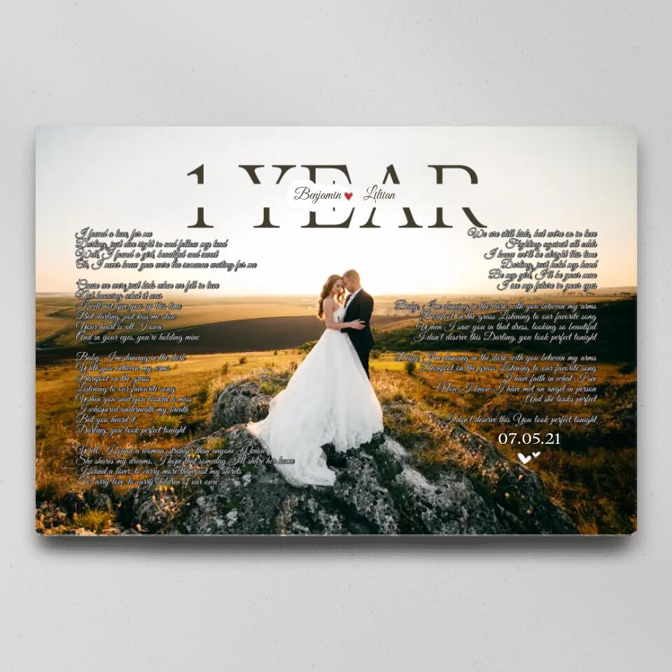 Happy Anniversary Favorite Song Lyrics Custom Canvas Poster Gift For Couples - Image 7