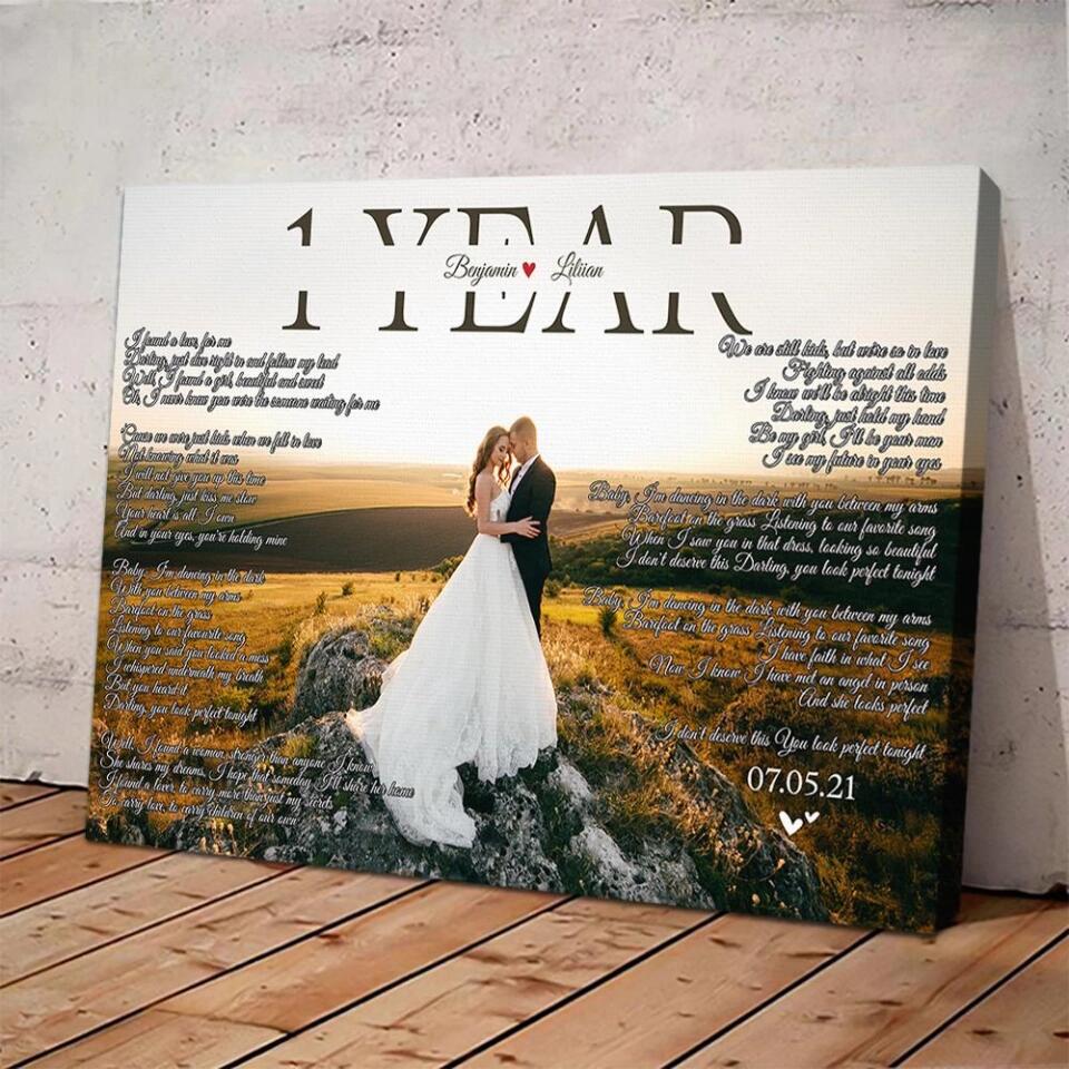 Happy Anniversary Favorite Song Lyrics Custom Canvas Poster Gift For Couples - Image 8