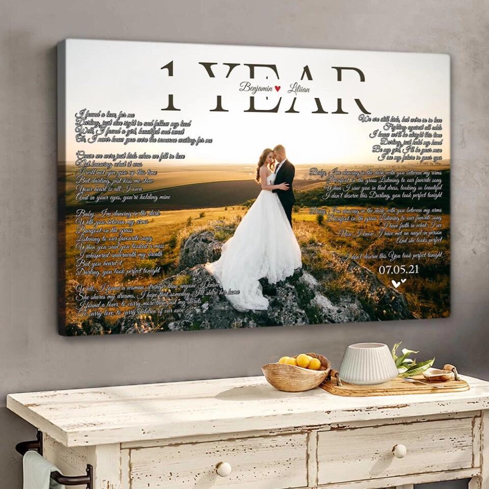 Happy Anniversary Favorite Song Lyrics Custom Canvas Poster Gift For Couples - Image 9