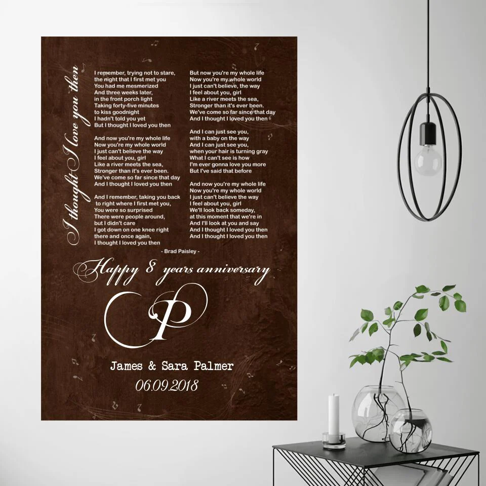 Happy Anniversary I Thought I Love You Then Custom Canvas Poster Anniversary Gift - Image 6