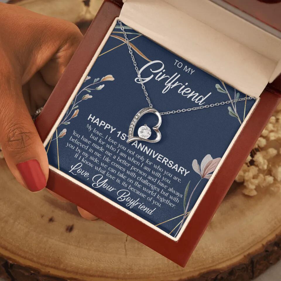 Personalized Valentine Gifts - Happy 1 Month 1st To My Girlfriend Personalized Jewelry - Image 11