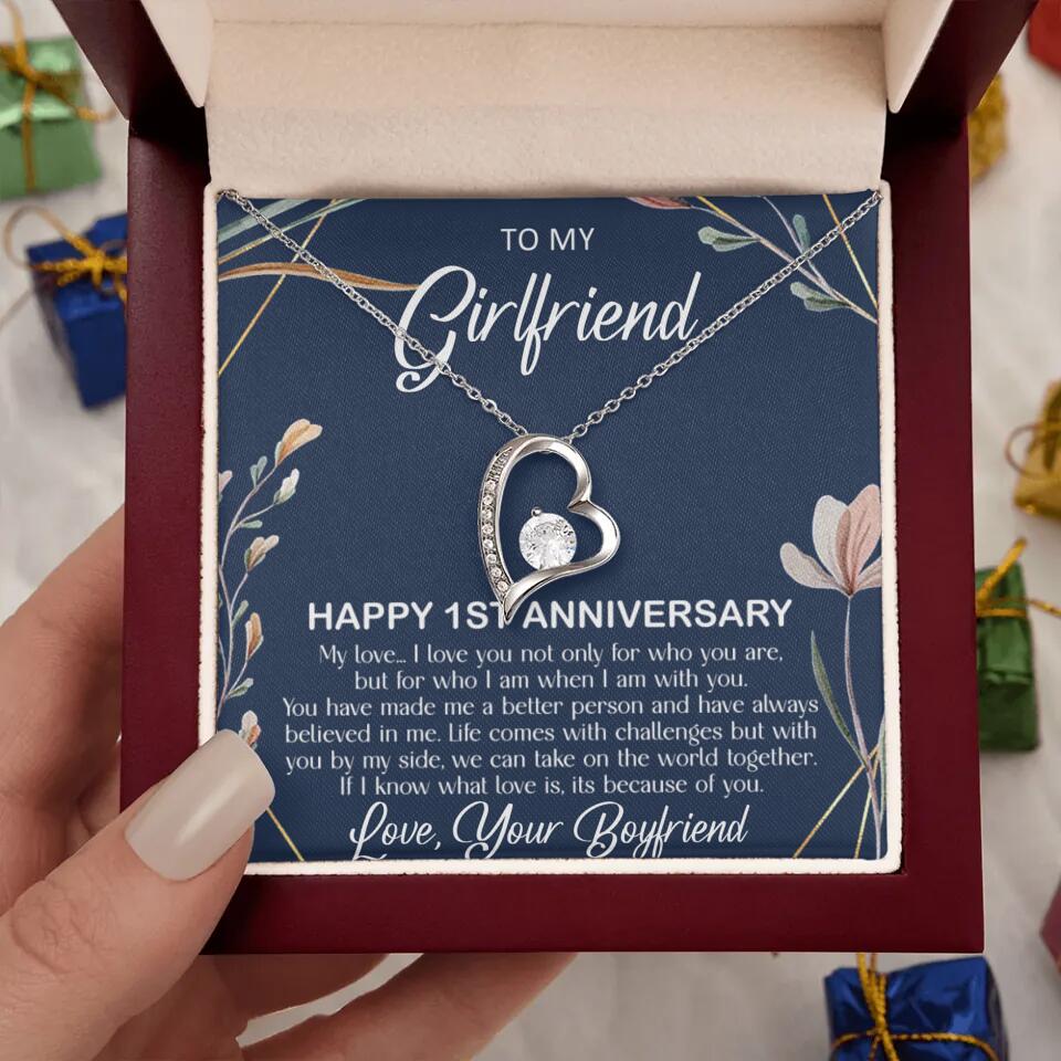 Personalized Valentine Gifts - Happy 1 Month 1st To My Girlfriend Personalized Jewelry - Image 13