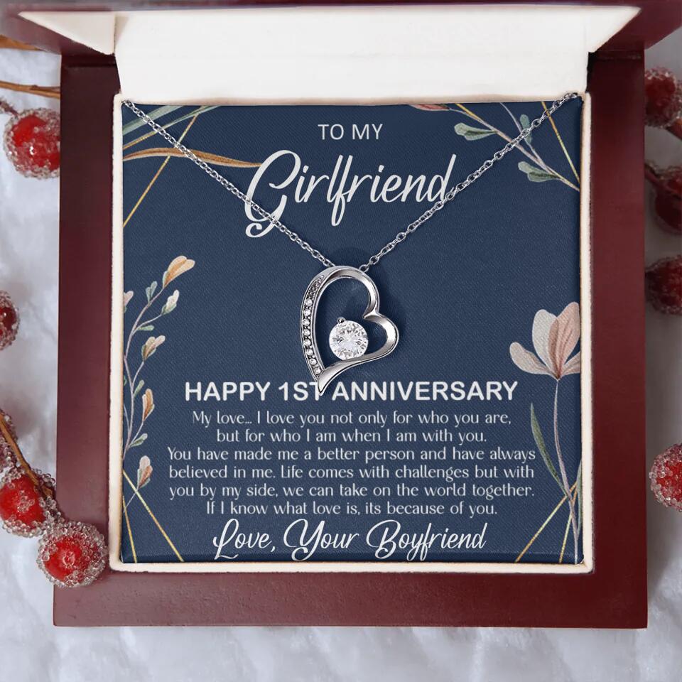 Personalized Valentine Gifts - Happy 1 Month 1st To My Girlfriend Personalized Jewelry - Image 14