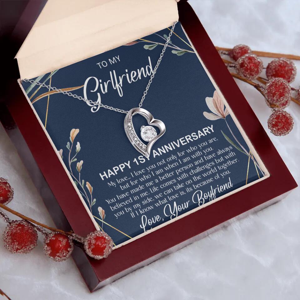 Personalized Valentine Gifts - Happy 1 Month 1st To My Girlfriend Personalized Jewelry - Image 15