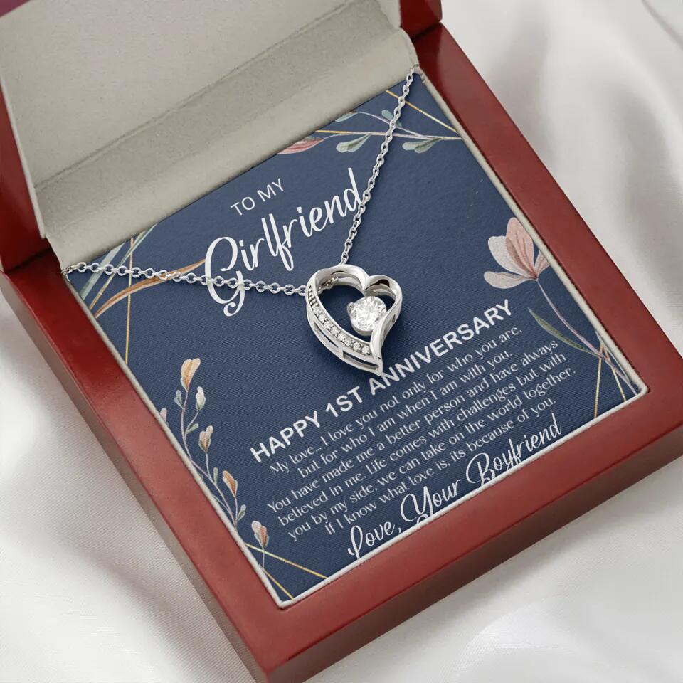 Personalized Valentine Gifts - Happy 1 Month 1st To My Girlfriend Personalized Jewelry - Image 17