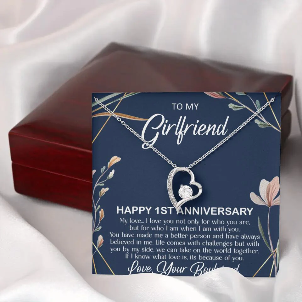Personalized Valentine Gifts - Happy 1 Month 1st To My Girlfriend Personalized Jewelry - Image 18