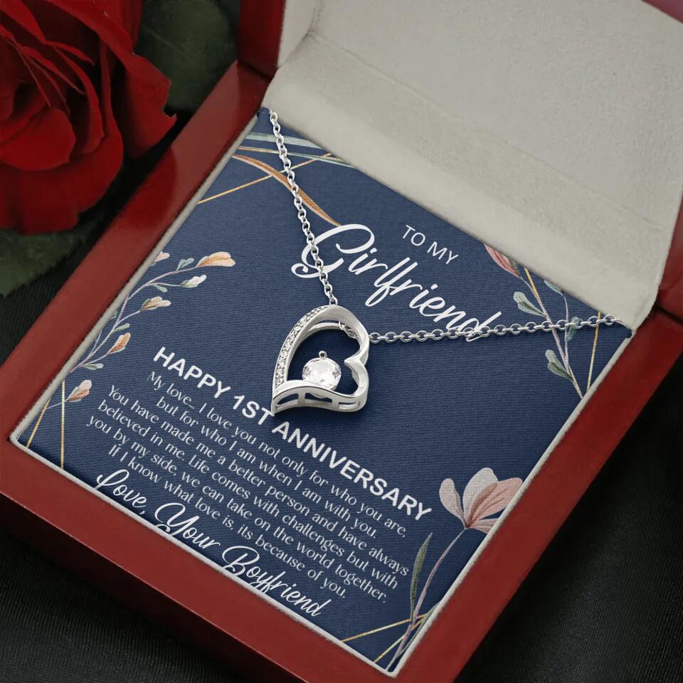 Personalized Valentine Gifts - Happy 1 Month 1st To My Girlfriend Personalized Jewelry - Image 19