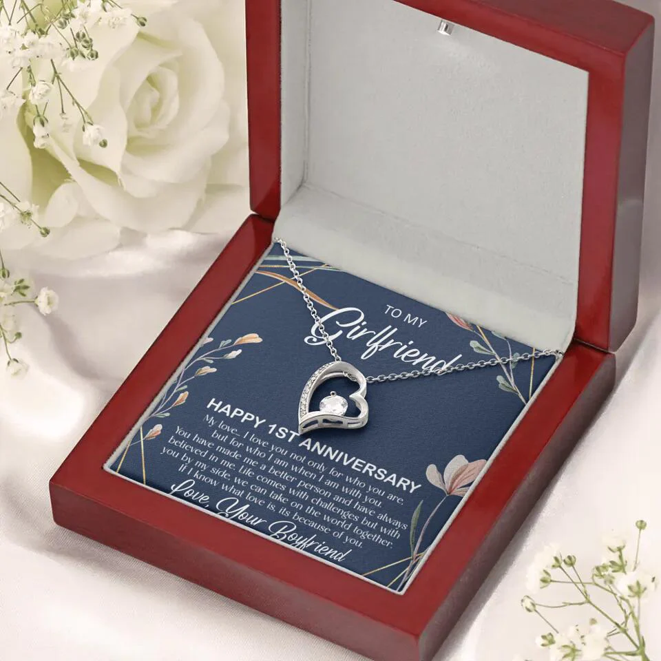 Personalized Valentine Gifts - Happy 1 Month 1st To My Girlfriend Personalized Jewelry - Image 20