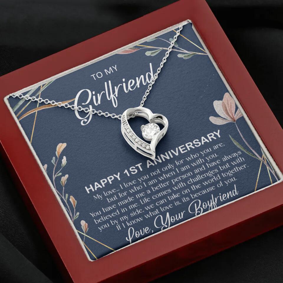 Personalized Valentine Gifts - Happy 1 Month 1st To My Girlfriend Personalized Jewelry - Image 21