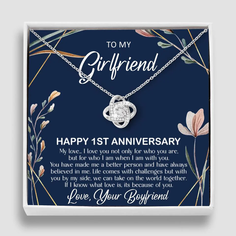 Personalized Valentine Gifts - Happy 1 Month 1st To My Girlfriend Personalized Jewelry - Image 22