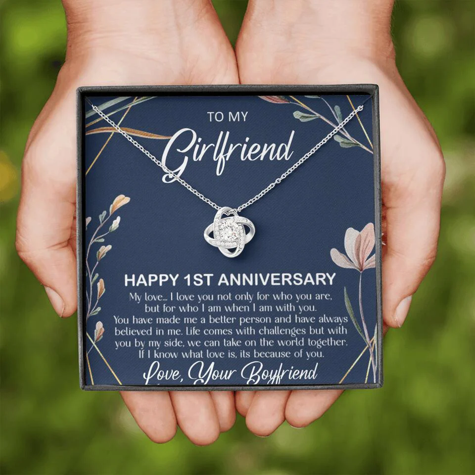 Personalized Valentine Gifts - Happy 1 Month 1st To My Girlfriend Personalized Jewelry - Image 24
