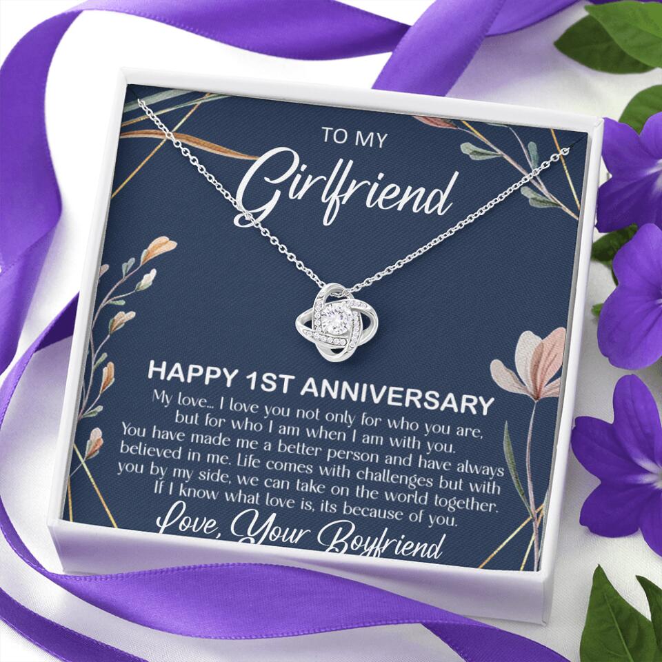 Personalized Valentine Gifts - Happy 1 Month 1st To My Girlfriend Personalized Jewelry - Image 26