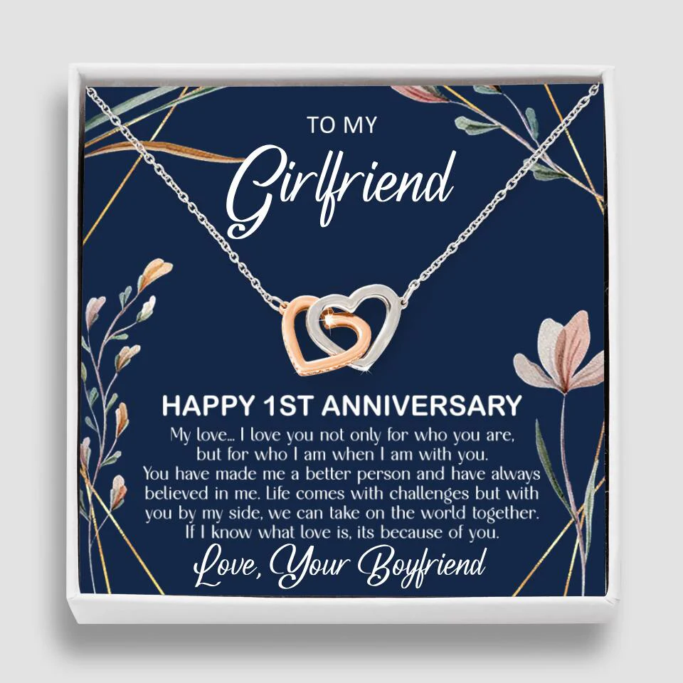 Personalized Valentine Gifts - Happy 1 Month 1st To My Girlfriend Personalized Jewelry - Image 29