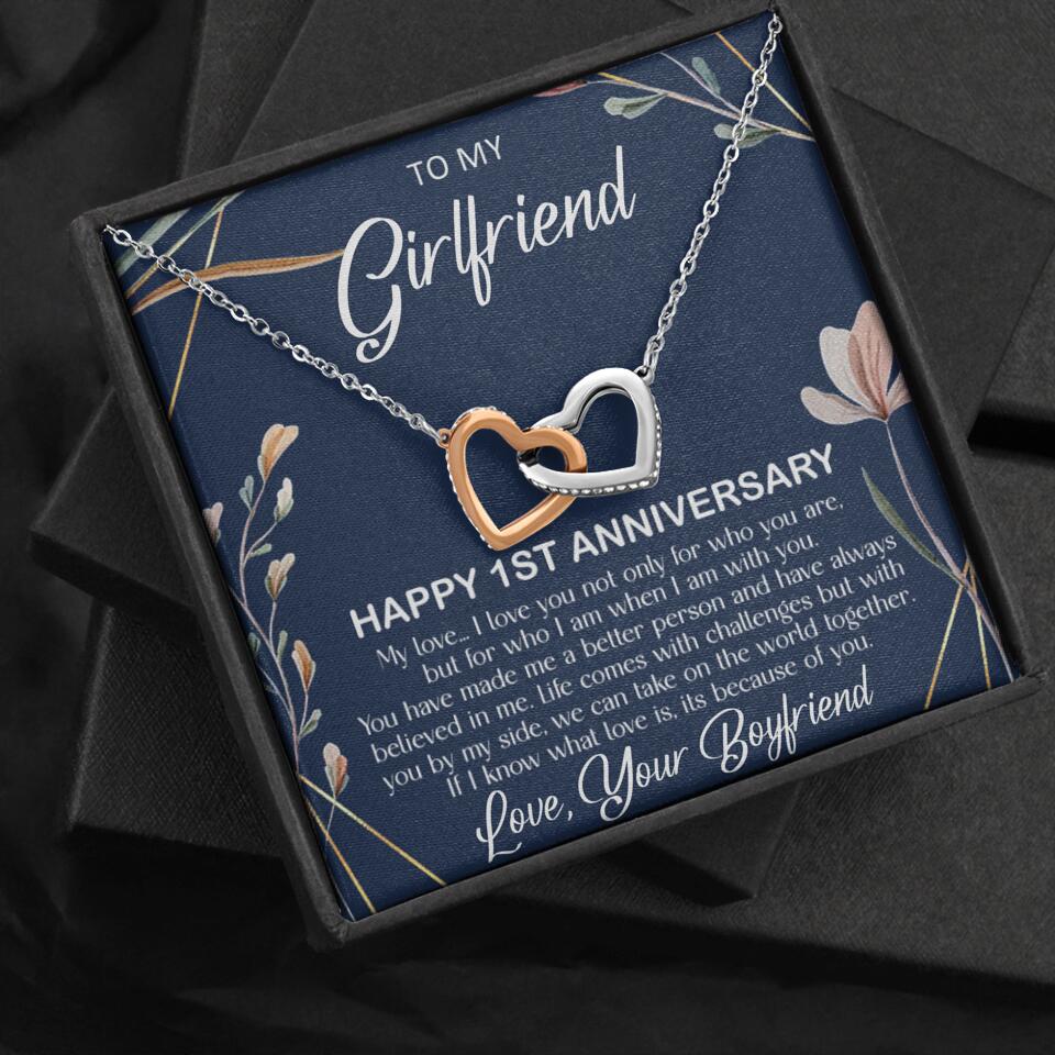 Personalized Valentine Gifts - Happy 1 Month 1st To My Girlfriend Personalized Jewelry - Image 30