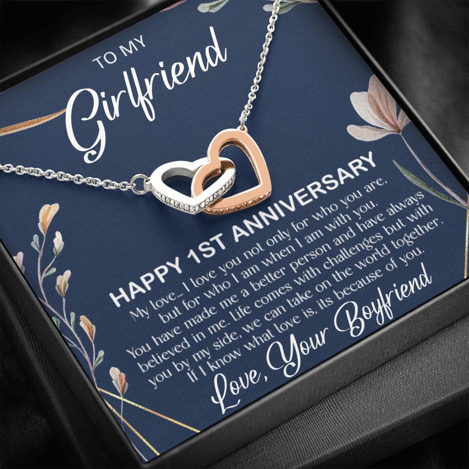 Personalized Valentine Gifts - Happy 1 Month 1st To My Girlfriend Personalized Jewelry - Image 31