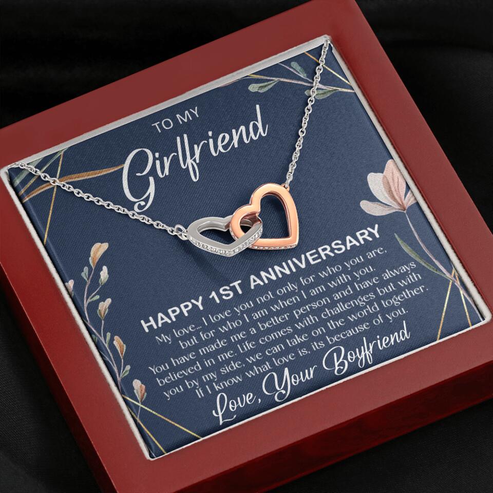 Personalized Valentine Gifts - Happy 1 Month 1st To My Girlfriend Personalized Jewelry - Image 34