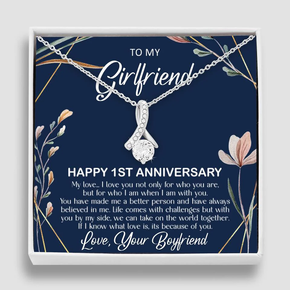 Personalized Valentine Gifts - Happy 1 Month 1st To My Girlfriend Personalized Jewelry - Image 35